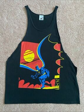 Vintage 1989 Fruit of the Loom DC Comics Batman Muscle Tank